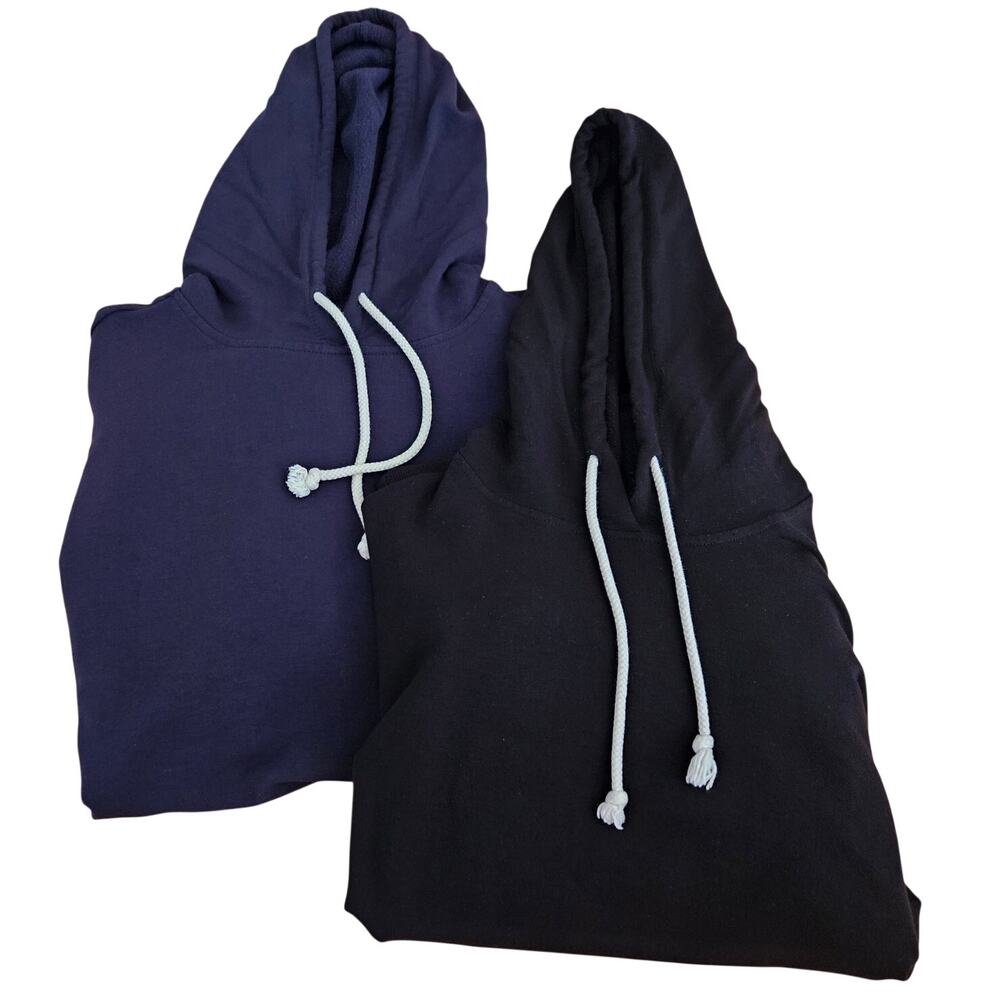 Truth Men's Set of 2 Hoodie Sweatshirts Sz L Navy Black EUC